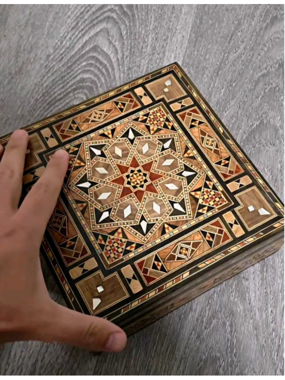 Luxury Handmade Mosaic Wooden Jewelry Box – (video Available)
